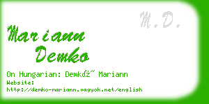 mariann demko business card